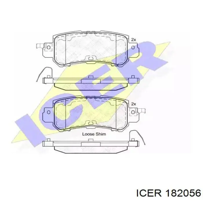 Задні гальмівні колодки 182056 Icer