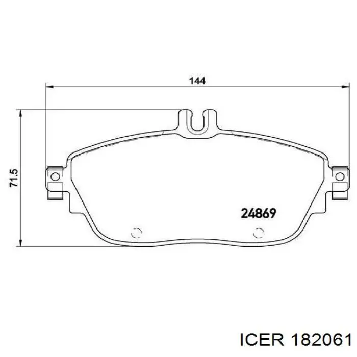 Тормозні колодки Icer 182061