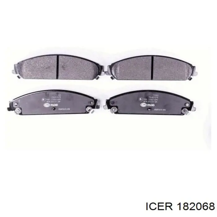 Гальмівні колодки Icer 182068 ціна, від 41.35 USD