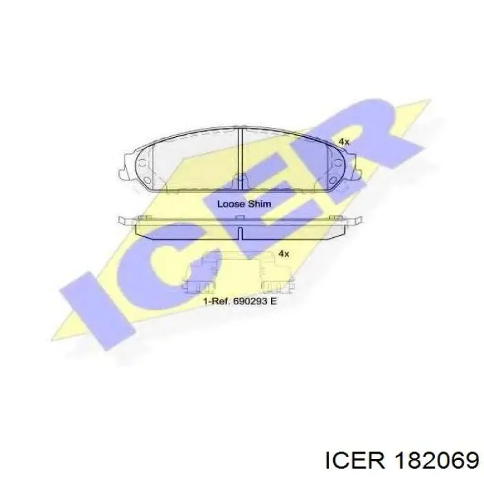 Купити 182069 Icer Задні колодки