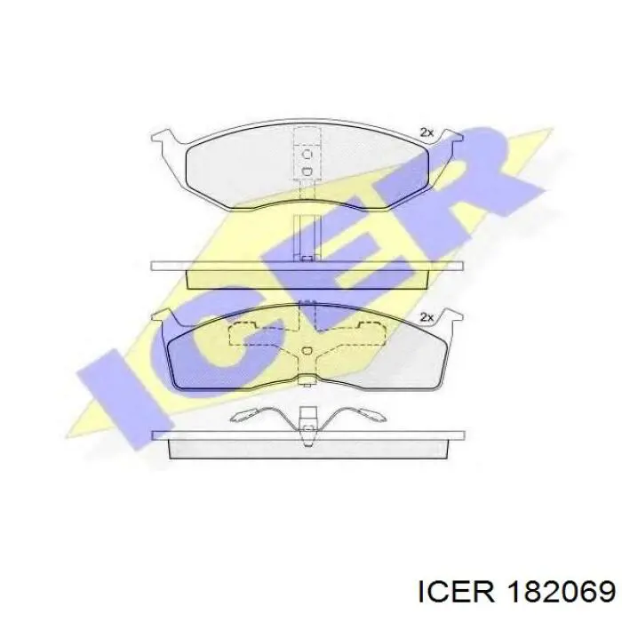 Задні гальмівні колодки Icer 182069 ціна, від 35.95 USD