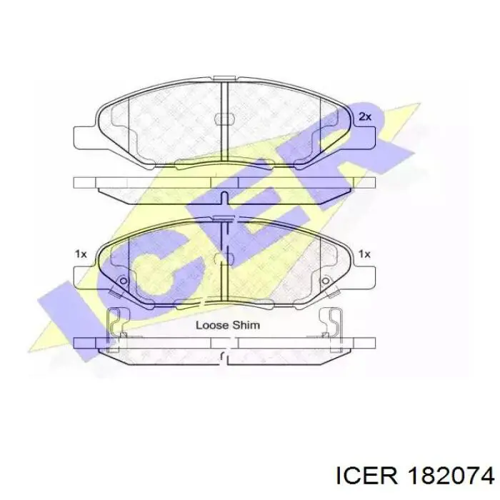 182074 Icer Передні гальмівні колодки