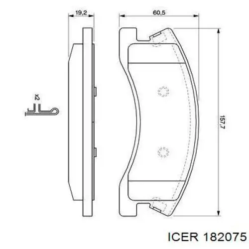 Гальмівні колодки Icer 182075 ціна, від 32.66 USD