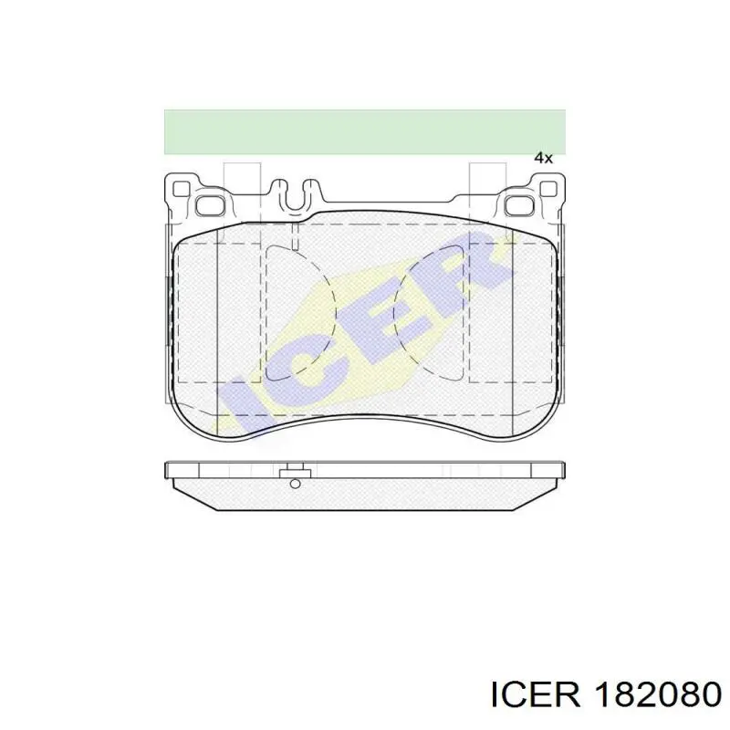 Тормозні колодки Icer 182080