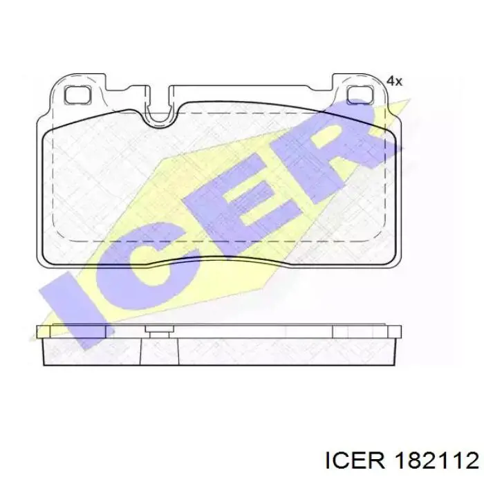 182112 Icer Передні гальмівні колодки