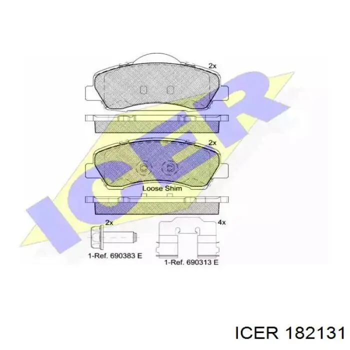 Гальмівні колодки Icer 182131 ціна, від 29.44 USD