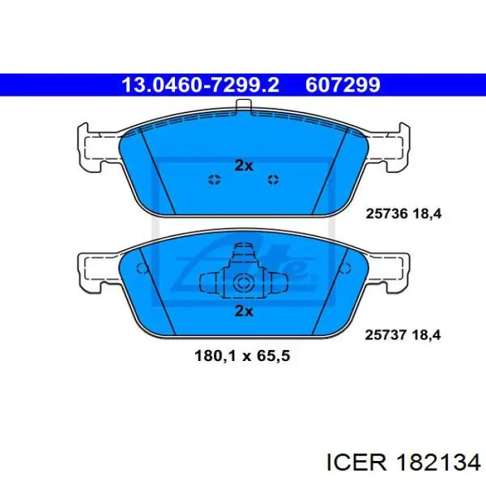 Гальмівні колодки Icer 182134 ціна, від 34.44 USD