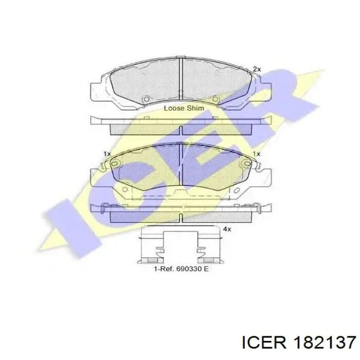 Тормозні колодки Icer 182137