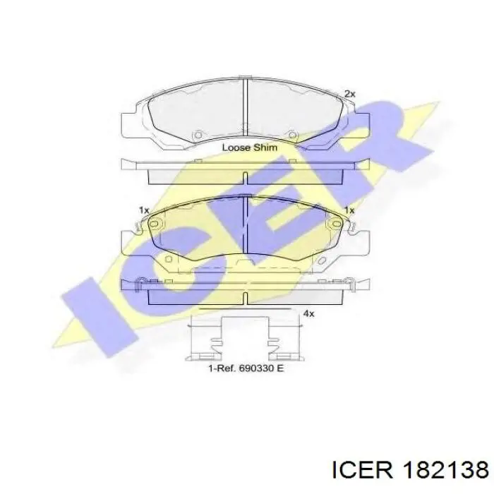 Передні тормозні колодки 1694462 Ford