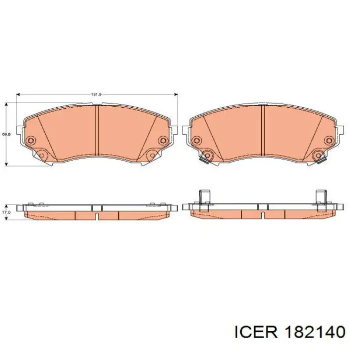 Гальмівні колодки General Motors 25958115 ціна, від 42.26 USD