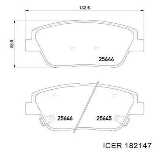 Гальмівні колодки Icer 182147 ціна, від 29.94 USD