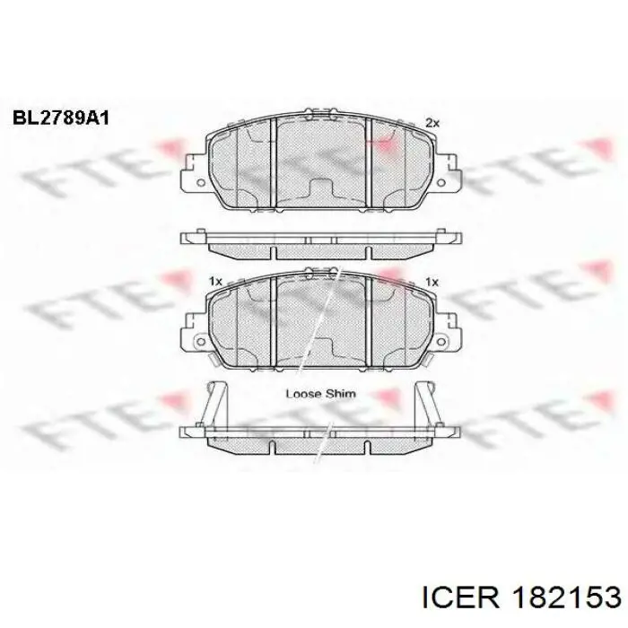 Гальмівні колодки Icer 182153 ціна, від 29.85 USD