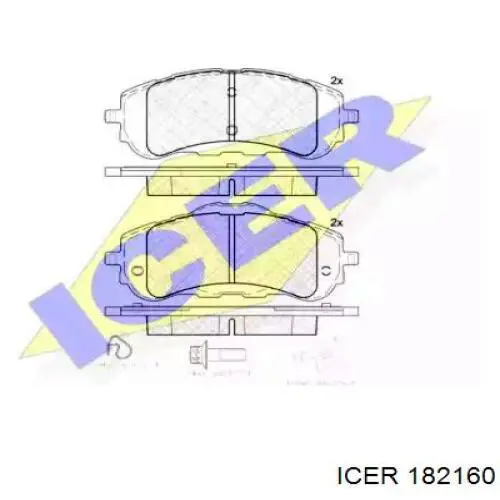 Гальмівні колодки Icer 182160 ціна, від 30.17 USD