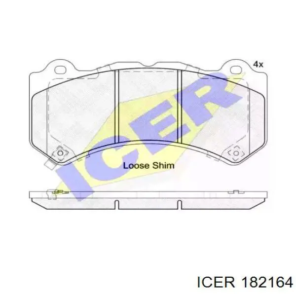182164 Icer Передні гальмівні колодки