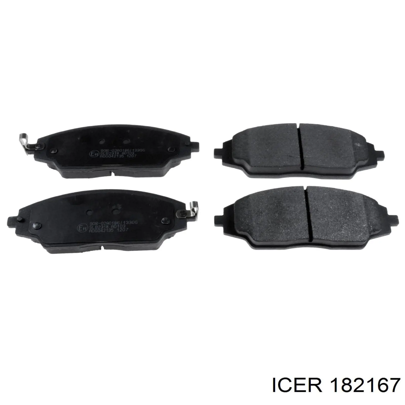 182167 Icer колодки гальмівні передні, дискові