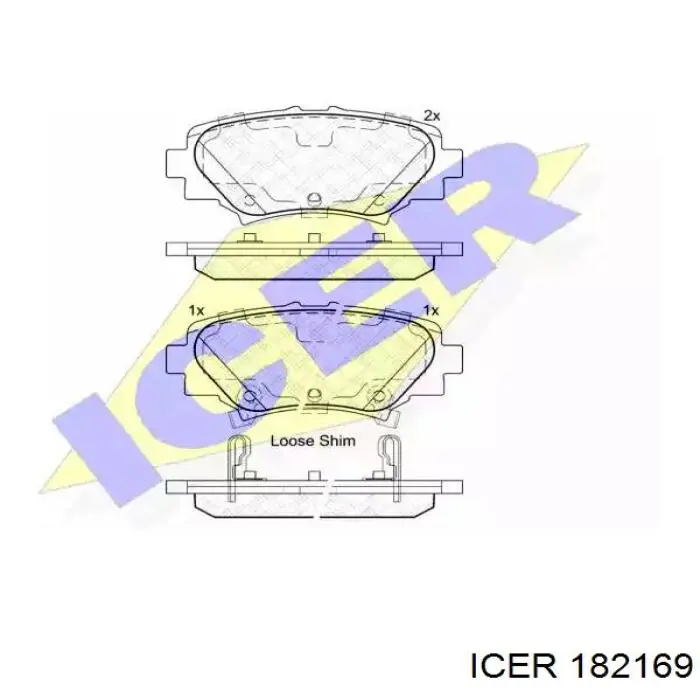 Задні гальмівні колодки Icer 182169 ціна, від 19.01 USD