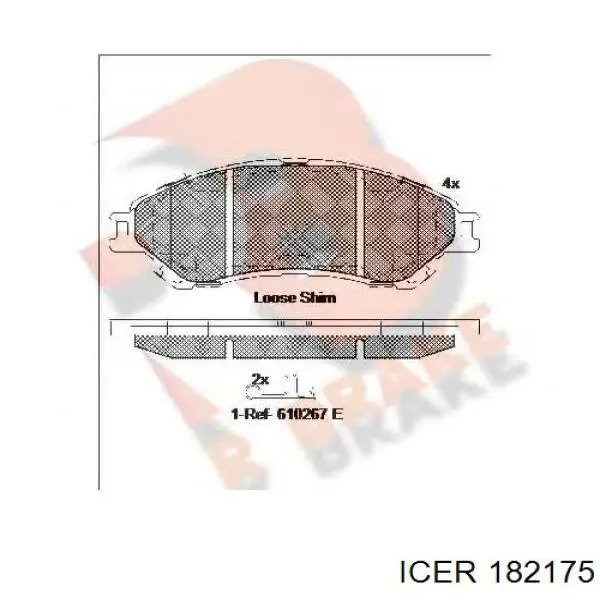 Тормозні колодки Icer 182175