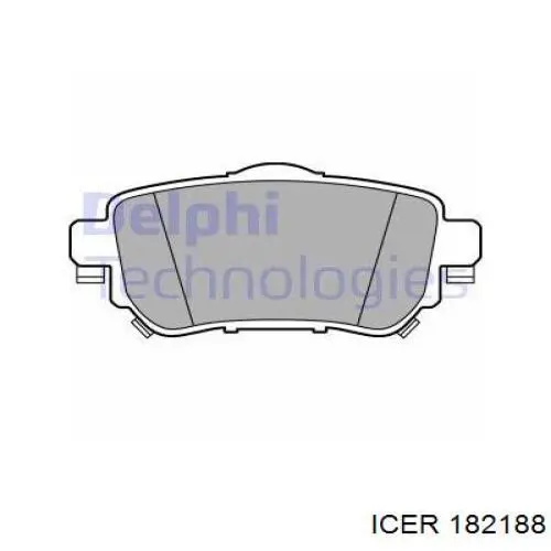 Задні гальмівні колодки Icer 182188 ціна, від 25.67 USD