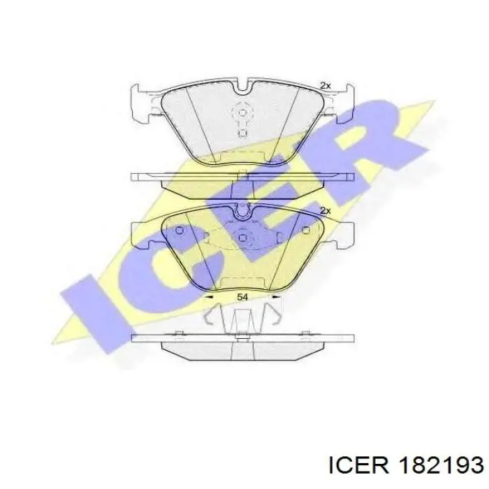 Задні гальмівні колодки 182193 Icer