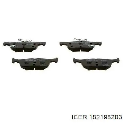 182198203 Icer Колодки гальмівні задні, дискові