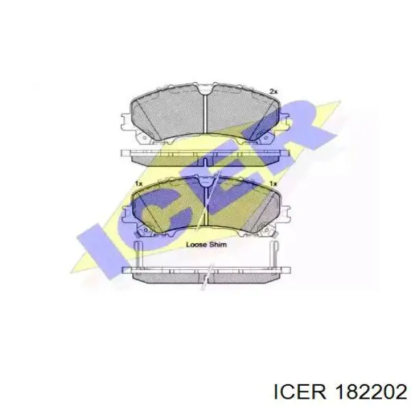 182202 Icer колодки гальмівні передні, дискові