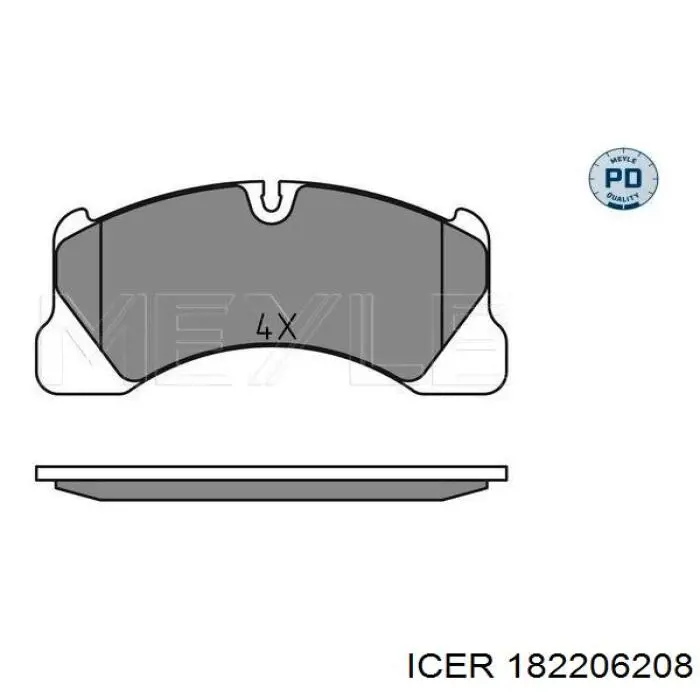 182206208 Icer Передні гальмівні колодки