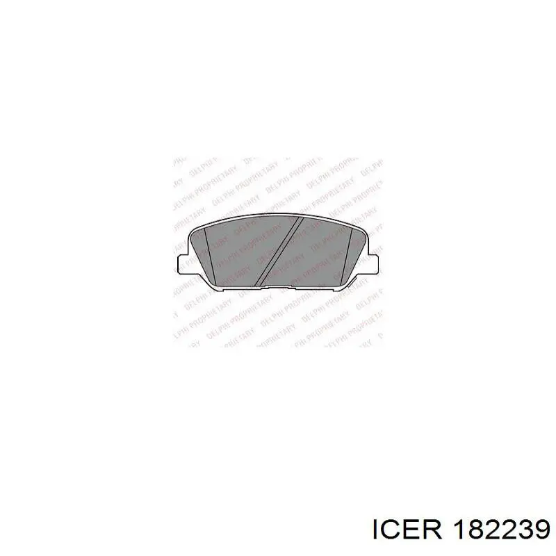 Передні тормозні колодки 182239 Icer