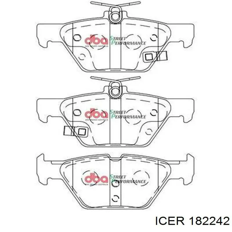 Задні гальмівні колодки Icer 182242 ціна, від 32.73 USD