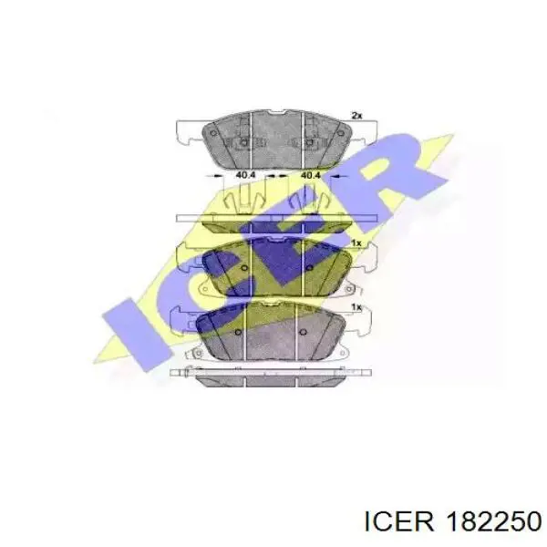 Передні тормозні колодки 182250 Icer