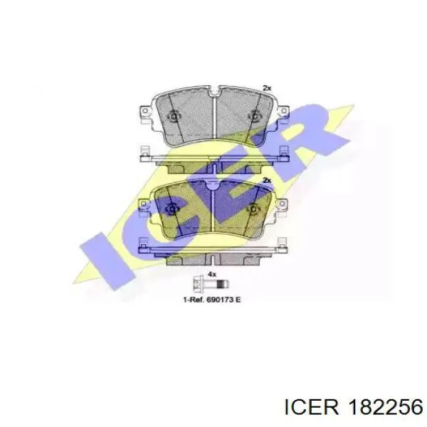 Колодки гальмові задні, дискові 182256 Icer