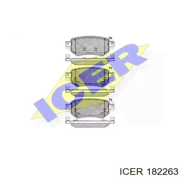 Купити 182263 Icer Задні колодки