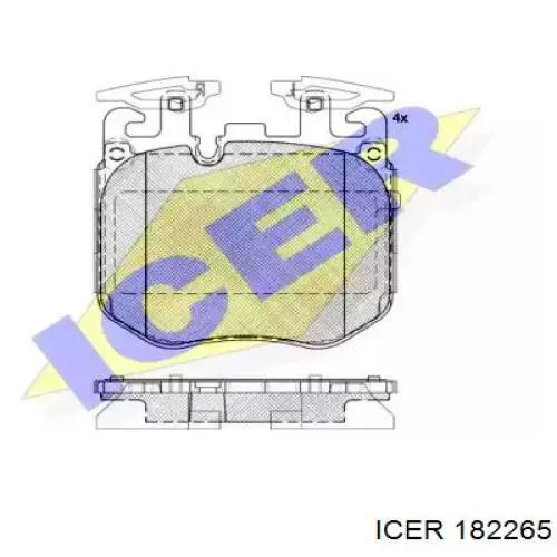 Купити 182265 Icer Колодки гальмівні передні, дискові