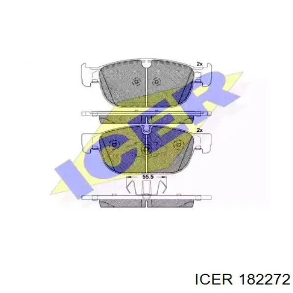 Купити 182272 Icer Колодки гальмівні передні, дискові