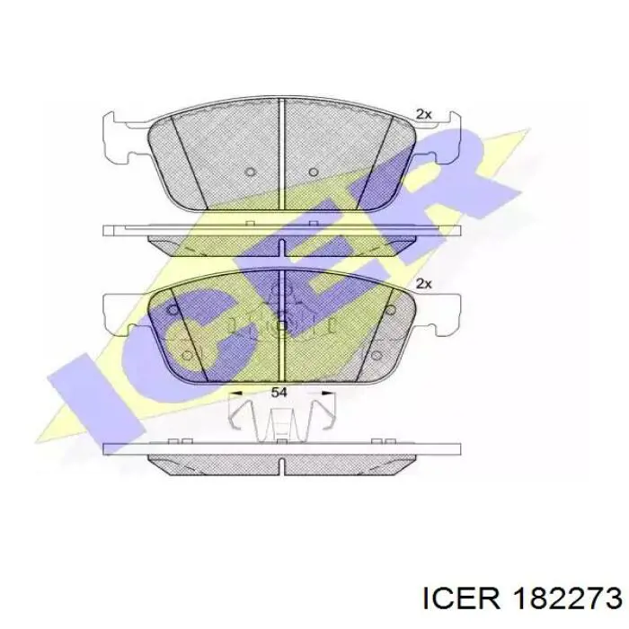 Передні тормозні колодки 182273 Icer