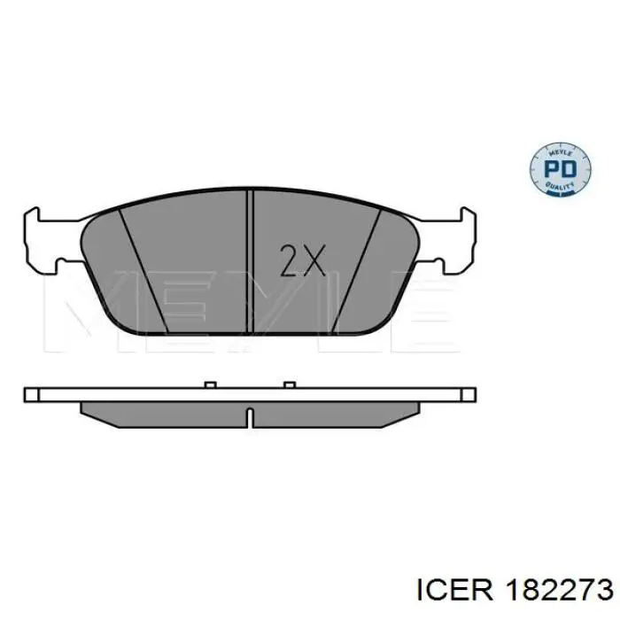 Гальмівні колодки Icer 182273 ціна, від 35.47 USD