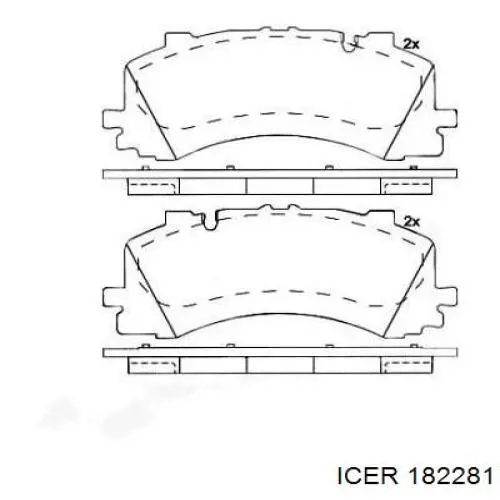 Купити 182281 Icer Колодки гальмівні передні, дискові