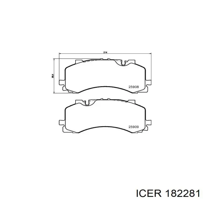 Гальмівні колодки Icer 182281 ціна, від 129.50 USD
