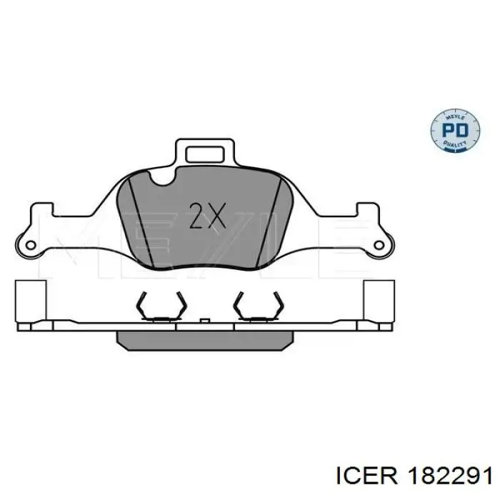 Колодки гальмівні передні, дискові 182291 Icer