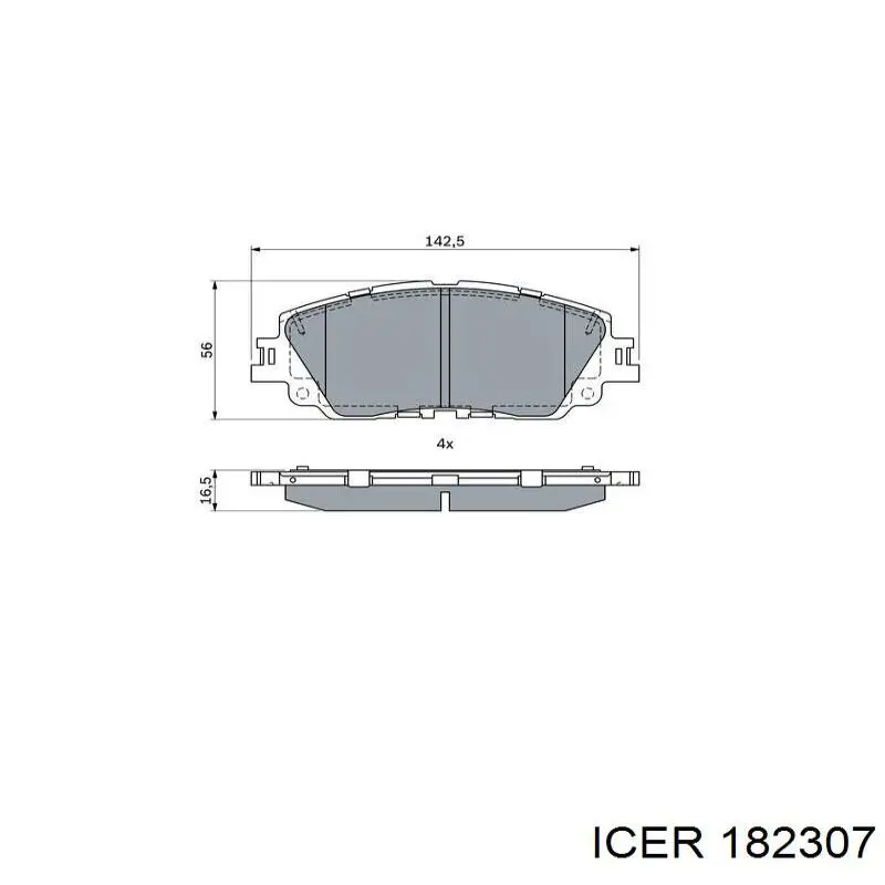 Гальмівні колодки Icer 182307 ціна, від 27.30 USD