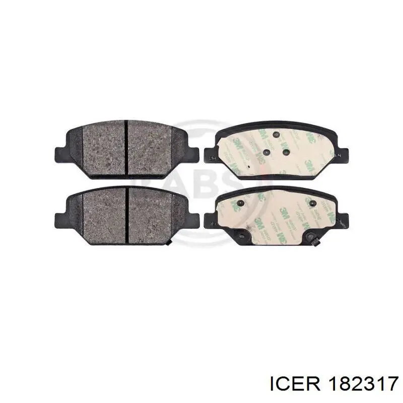 Передні тормозні колодки 182317 Icer