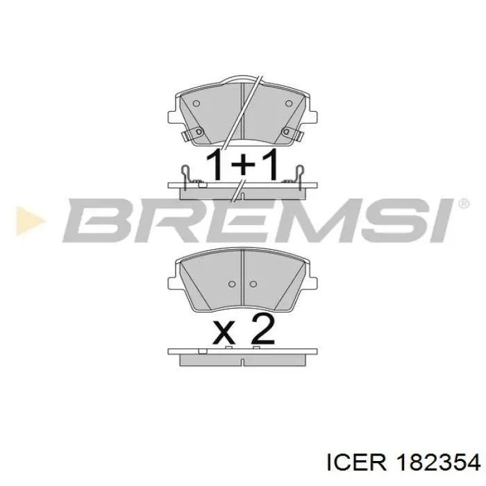Гальмівні колодки Icer 182354 ціна, від 52.51 USD