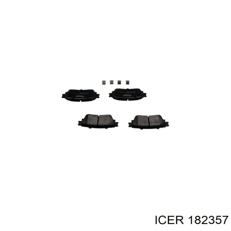 Задні гальмівні колодки Icer 182357 ціна, від 22.88 USD