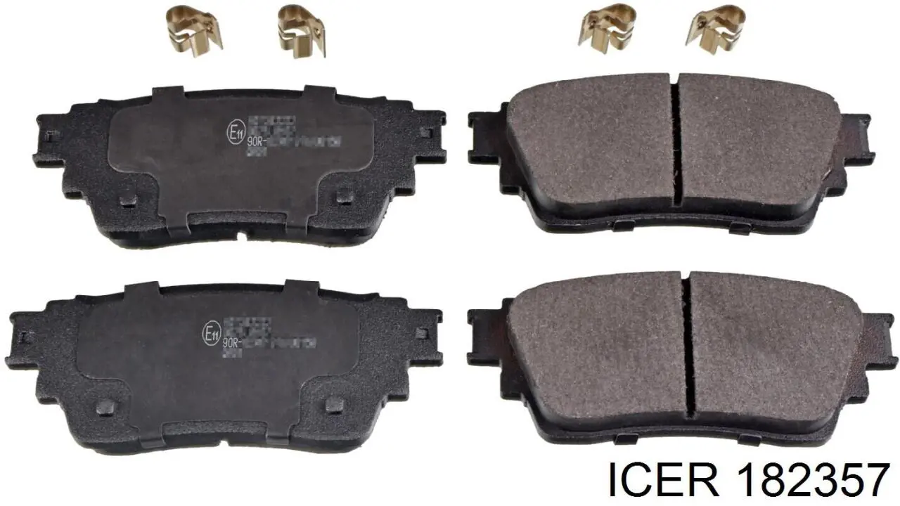 182357 Icer Колодки гальмівні задні, дискові
