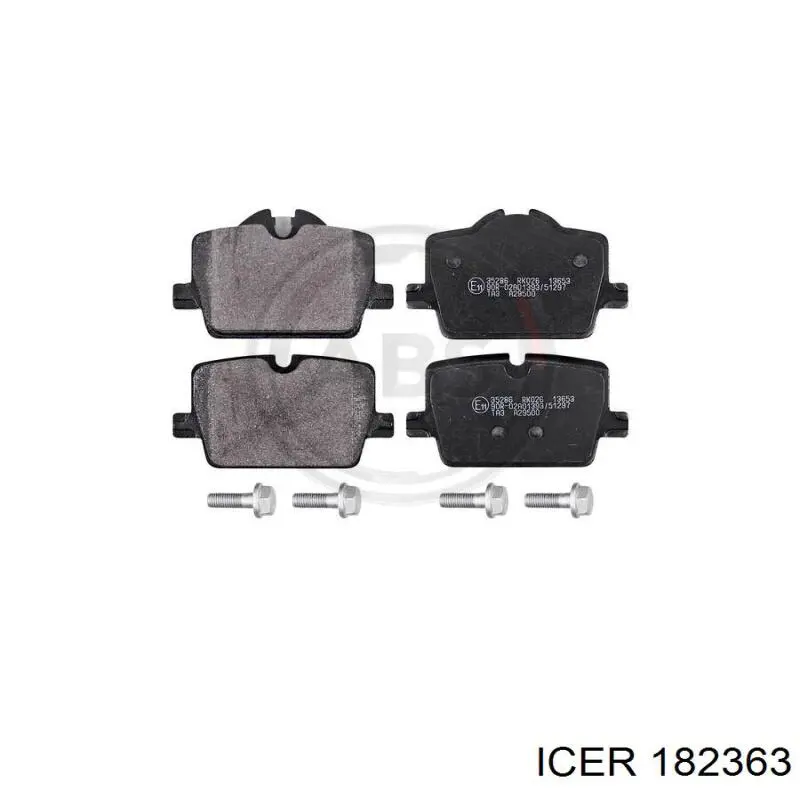 Задні гальмівні колодки Icer 182363 ціна, від 31.32 USD