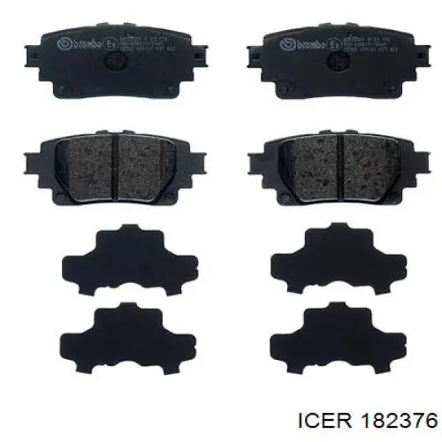 182376 Icer Колодки гальмівні задні, дискові