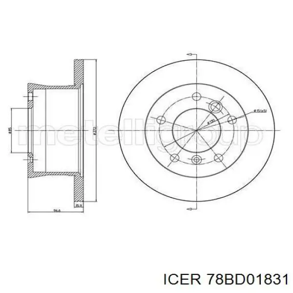 Задні дискові гальма Icer 78BD01831 ціна, від 38.02 USD