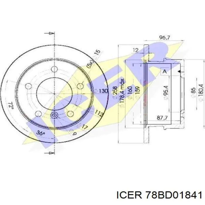 78BD01841 Icer Дискові гальма