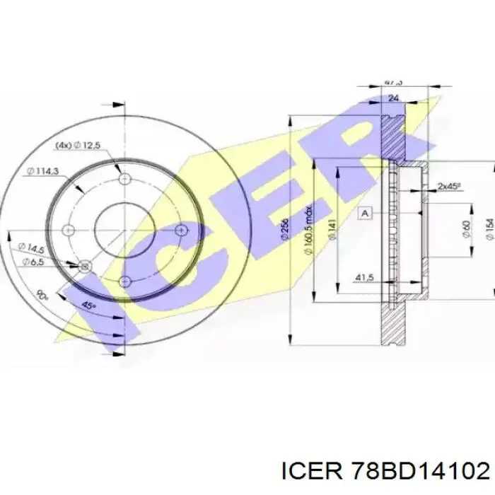 Гальмівні диски 78BD14102 Icer