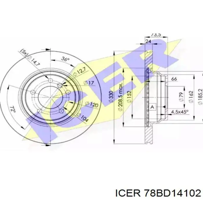 Задні дискові гальма Icer 78BD14102 ціна, від 33.91 USD