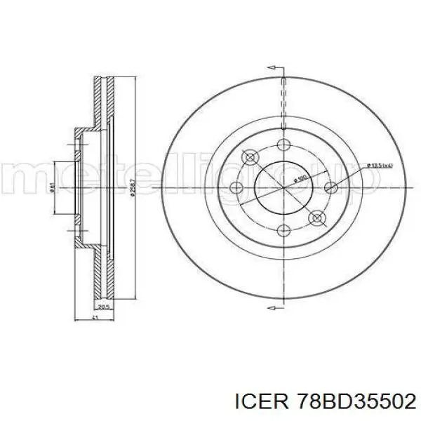 Купити 78BD35502 Icer Ротор гальмівний